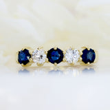 Pre owned 18ct Gold Sapphire & Diamond Eternity Ring