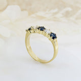 Pre owned 18ct Gold Sapphire & Diamond Eternity Ring