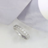 Pre Owned 18ct White Gold Pave Set 10 Stone Diamond Ring