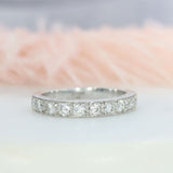 Pre Owned 18ct White Gold Pave Set 10 Stone Diamond Ring