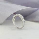 Pre Owned 18ct White Gold Pave Set 10 Stone Diamond Ring