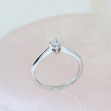 Pre Owned 9ct White Gold Princess Cut Diamond Solitaire Ring .20ct