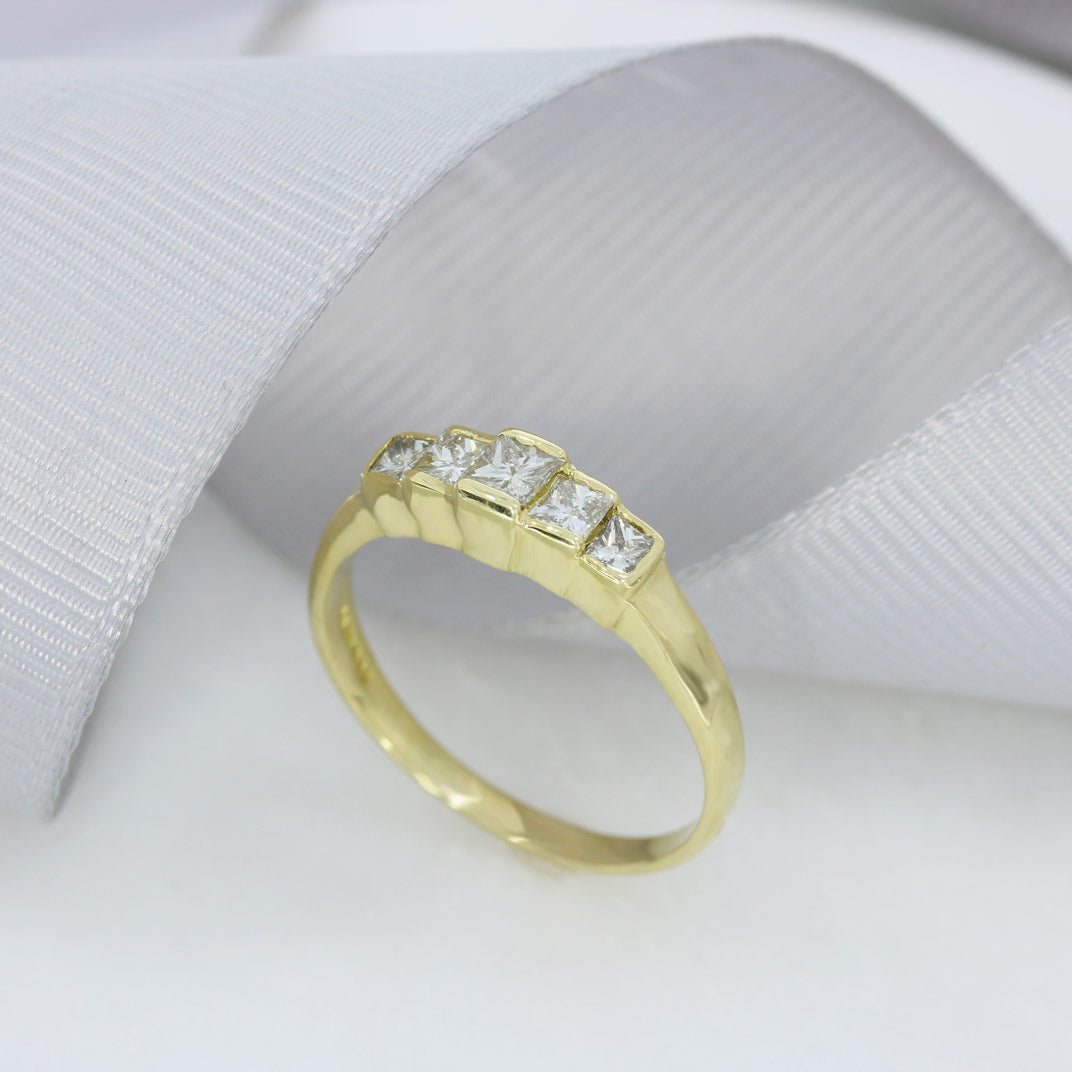 Pre Owned 18ct Princess Cut Diamond Eternity Ring 0.75ct