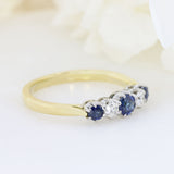 Pre Owned 18ct Yellow Gold Sapphire & Diamond Eternity Ring