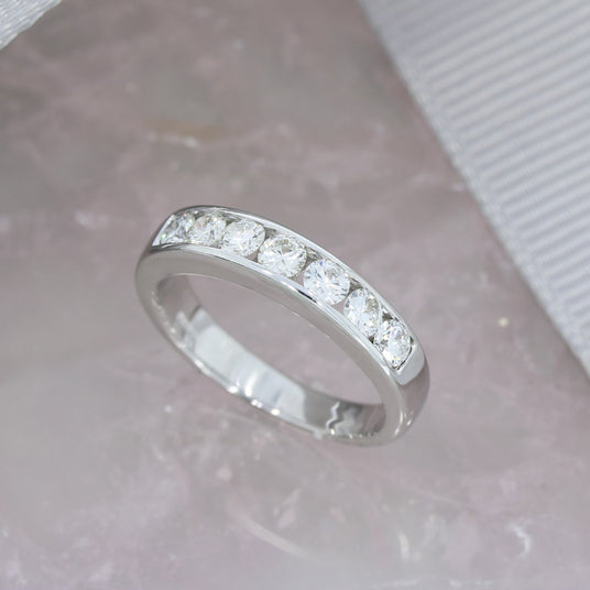 Pre Owned 18ct White Gold Channel Set Diamond Eternity Ring 0.70ct
