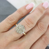Pre Owned 9ct Yellow Gold Diamond Cluster Ring