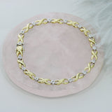 9ct Yellow gold Infinity Diamond Line bracelet 0.15ct
