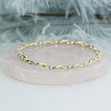 9ct Yellow gold Infinity Diamond Line bracelet 0.15ct