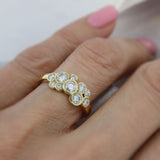 18ct Yellow Gold Diamond Bubble Ring 0.95ct