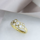 18ct Yellow Gold Diamond Bubble Ring 0.95ct