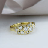 18ct Yellow Gold Diamond Bubble Ring 0.95ct