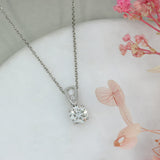 Certified Platinum Diamond Solitaire Pendant on Platinum chain 0.62ct K VS2