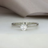 Pre Owned GIA Certified Diamond Solitaire Ring D VS1 0.30ct