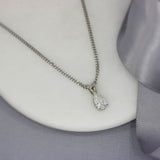 Pre Owned 9ct Gold Certified Pear Shaped Diamond Pendant 1.01ct