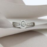 Pre Owned Platinum GIA Certified 1.00ct E VS1 Emerald Cut Diamond Ring