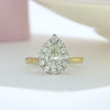 18ct & Platinum Pear Shaped Diamond Cluster 1.46ct