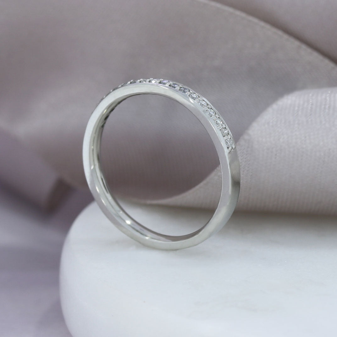Platinum Pave Set Diamond Eternity Ring