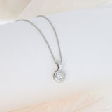 9ct White Gold Round Laboratory Grown Diamond Pendant 0.50ct On 9ct Chain