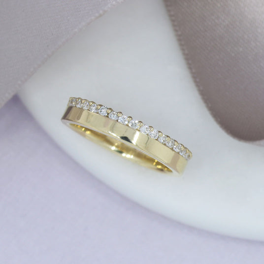 9ct Yellow Gold Diamond Set Wedding Band 0.36ct