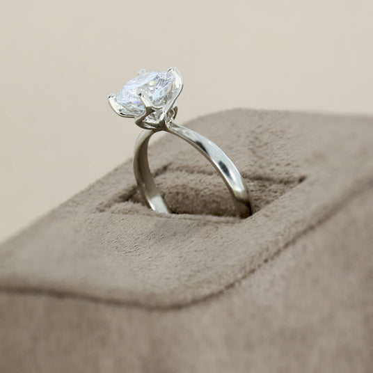 Platinum Certified Laboratory Grown Diamond Solitaire Ring 1.71ct F VVS2