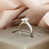 Platinum Lab Grown Oval Diamond Solitaire Ring  0.76ct