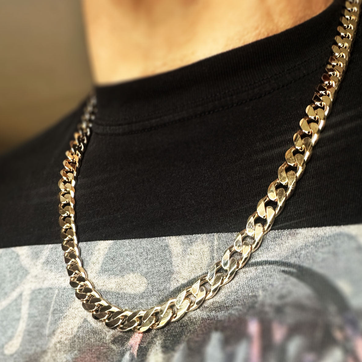 Pre Owned 9ct Yellow Gold Heavy 24 inch Curb Chain 102.6g