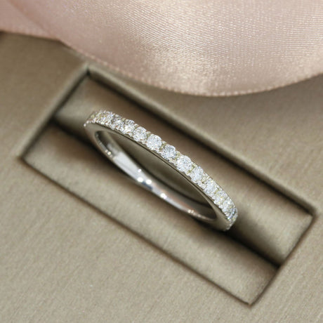 9ct Gold Eternity Ring with Claw Lab Grown Diamonds 0.45ct