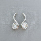 9ct Gold Shaped Lab Grown Brilliant Cut Diamond Earrings 1.59ct