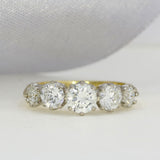 Pre Owned 18ct Gold Graduating Diamond 5 Stone Eternity Ring Approx 1.80-2.00ct