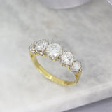 Pre Owned 18ct Gold Graduating Diamond 5 Stone Eternity Ring Approx 1.80-2.00ct