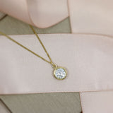 18ct Yellow Gold Certified Lab Grown Brilliant Cut Diamond Pendant 1.00ct D VS1