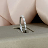 9ct White Gold Narrow Pave Set Laboratory Grown Diamond Ring 0.23ct