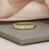 18ct Gold Channel Set Laboratory Grown Diamond Wedding/Eternity Ring 0.28ct