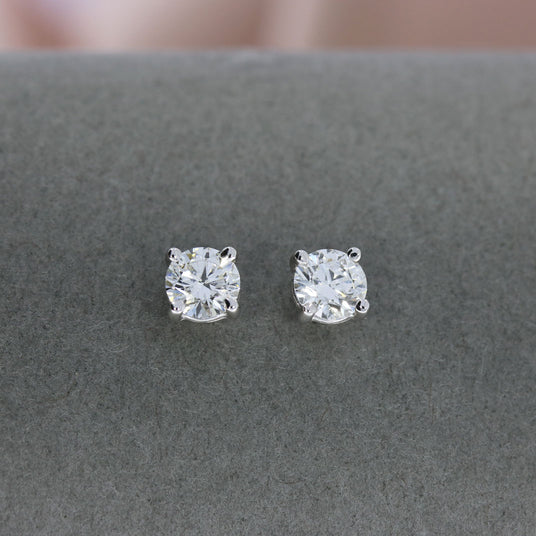 9ct Gold Certified Brilliant Cut Lab Grown Diamond Stud Earrings 0.83ct