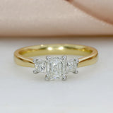 Pre Owned 18ct & Platinum Certified 3 Stone Diamond Ring 0.88ct