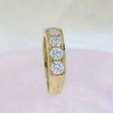 9ct Yellow Gold Eternity Ring with Pave Set Laboratory Grown Diamonds 1.74ct