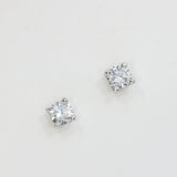 9ct White Gold 4 Claw Set Laboratory Grown Diamond Stud Earrings 0.26ct
