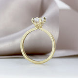 9ct Yellow Gold 4 Claw Set Oval Lab Grown Diamond Solitaire Ring 1.04ct