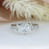 Platinum 4 Claw Oval Brilliant Cut Certified Lab Grown Diamond Fancy Ring 1.72ct D VS1