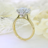 18ct Yellow Gold 4 Claw Set Round Brilliant Cut Certified Lab Grown Diamond Solitaire 3ct