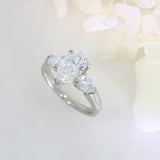Platinum Certified Pear Shape Lab Diamond Solitaire with Pear Shoulders 2.31ct