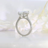 Platinum Oval Brilliant Cut Certified Lab Grown Diamond Solitaire Ring 3.50ct