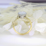 18ct Rubover Set Pear Shape Certified Lab Solitaire Ring 3.02ct D VS1