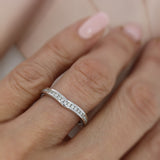 18ct White Gold Shaped Channel Set Diamond Ring 0.25ct