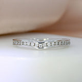 18ct White Gold Shaped Channel Set Diamond Ring 0.25ct