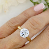 18ct & Platinum Certified Brilliant Cut Lab Grown Diamond Solitaire Ring 3.00ct