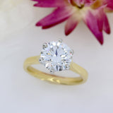 18ct & Platinum Certified Brilliant Cut Lab Grown Diamond Solitaire Ring 3.00ct