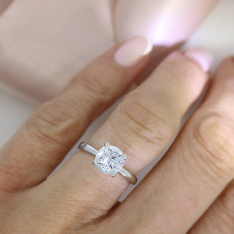 9ct Gold Brilliant Cut Laboratory Grown Diamond Solitaire Ring 1.82ct D-F VVS2-VS