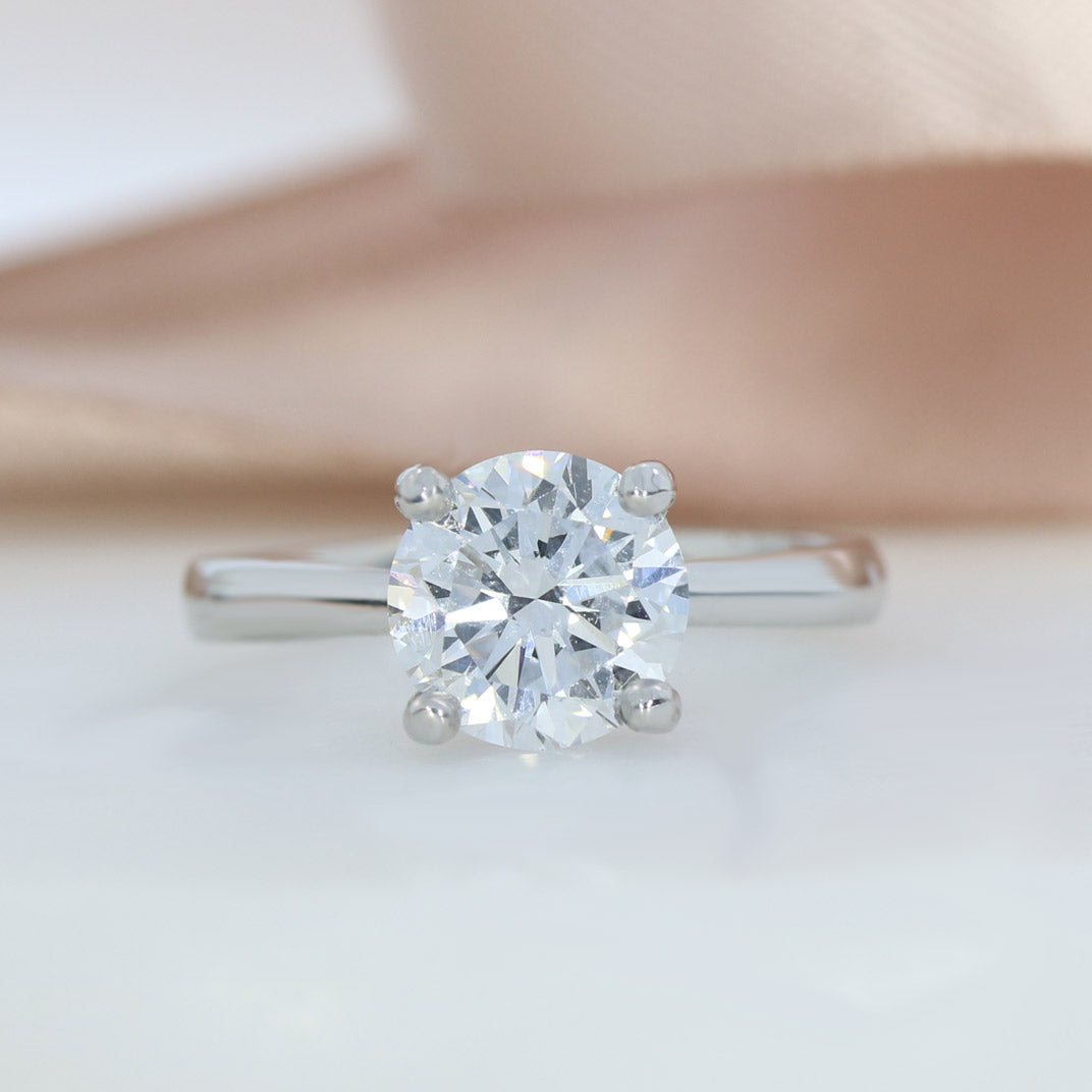 9ct Gold Brilliant Cut Laboratory Grown Diamond Solitaire Ring 1.82ct D-F VVS2-VS