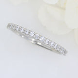 Platinum Claw Set Laboratory Grown Diamond Eternity Ring 0.27ct